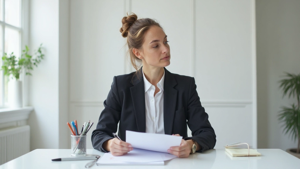 Presentatie voorbereiding met notitiekaarten en scriptpen op wit bureau